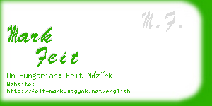 mark feit business card
